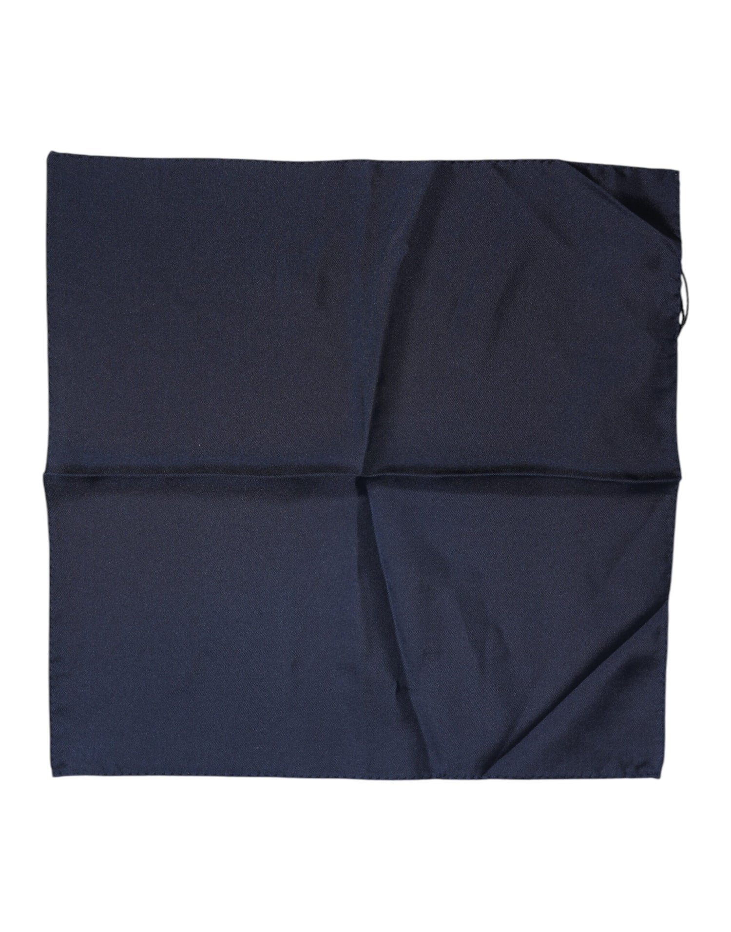Dolce &amp; Gabbana Dark Blue Silk Square Men Foulard Scarf