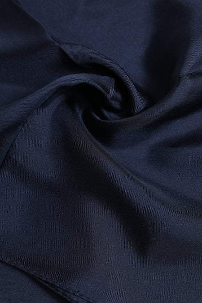 Dolce &amp; Gabbana Dark Blue Silk Square Men Foulard Scarf