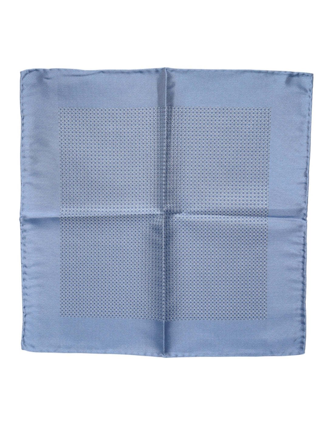 Dolce &amp; Gabbana Light Blue Silk Square Men Foulard Scarf
