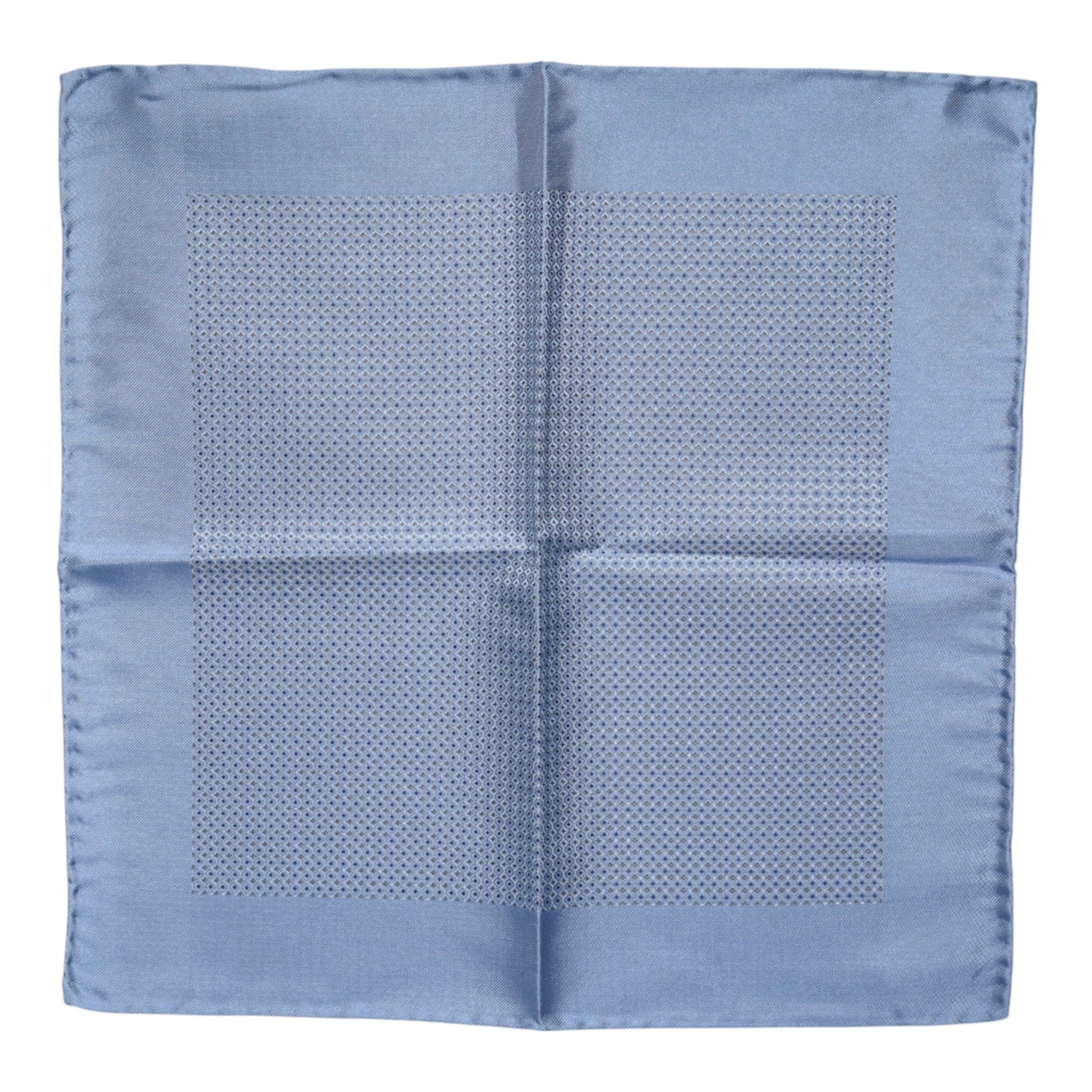 Dolce &amp; Gabbana Light Blue Silk Square Men Foulard Scarf