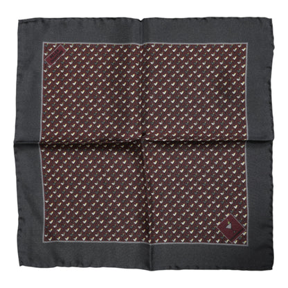 Dolce &amp;amp; Gabbana Rödbrun Cocktail Sidensjalett Fyrkantig Foulard