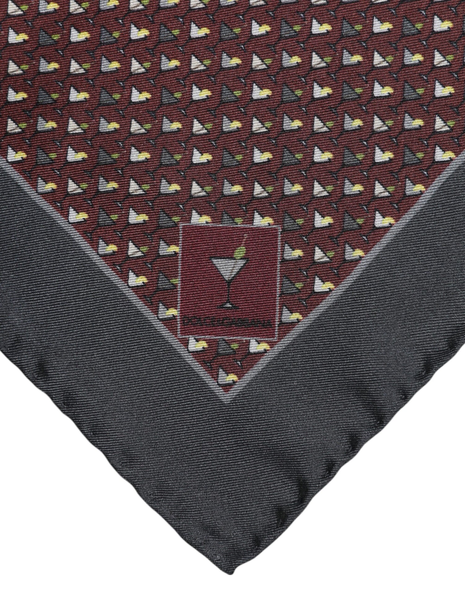 Dolce &amp;amp; Gabbana Rödbrun Cocktail Sidensjalett Fyrkantig Foulard