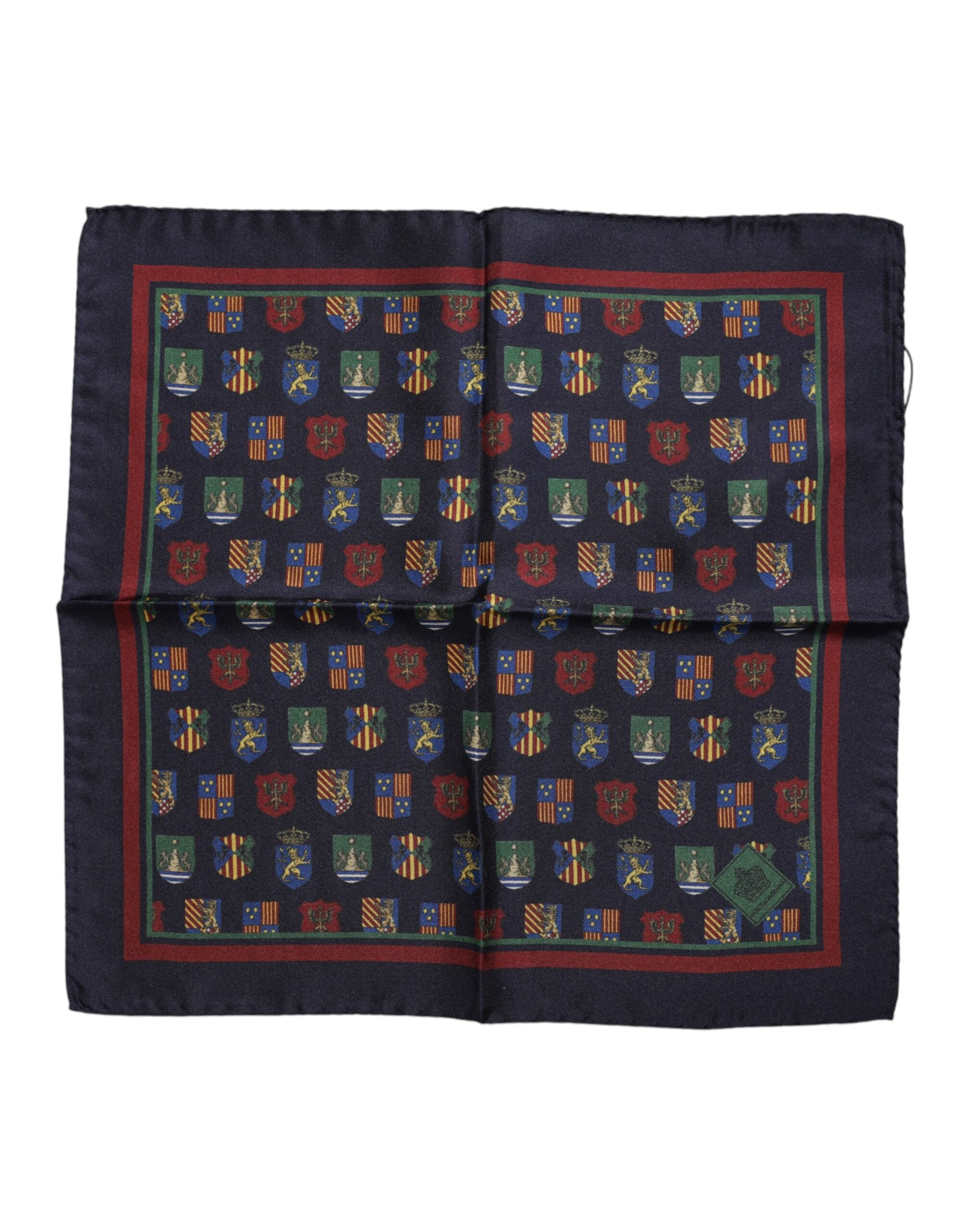 Dolce &amp; Gabbana Multicolor Medals Square Foulard Scarf