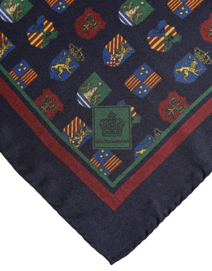 Dolce &amp; Gabbana Multicolor Medals Square Foulard Scarf