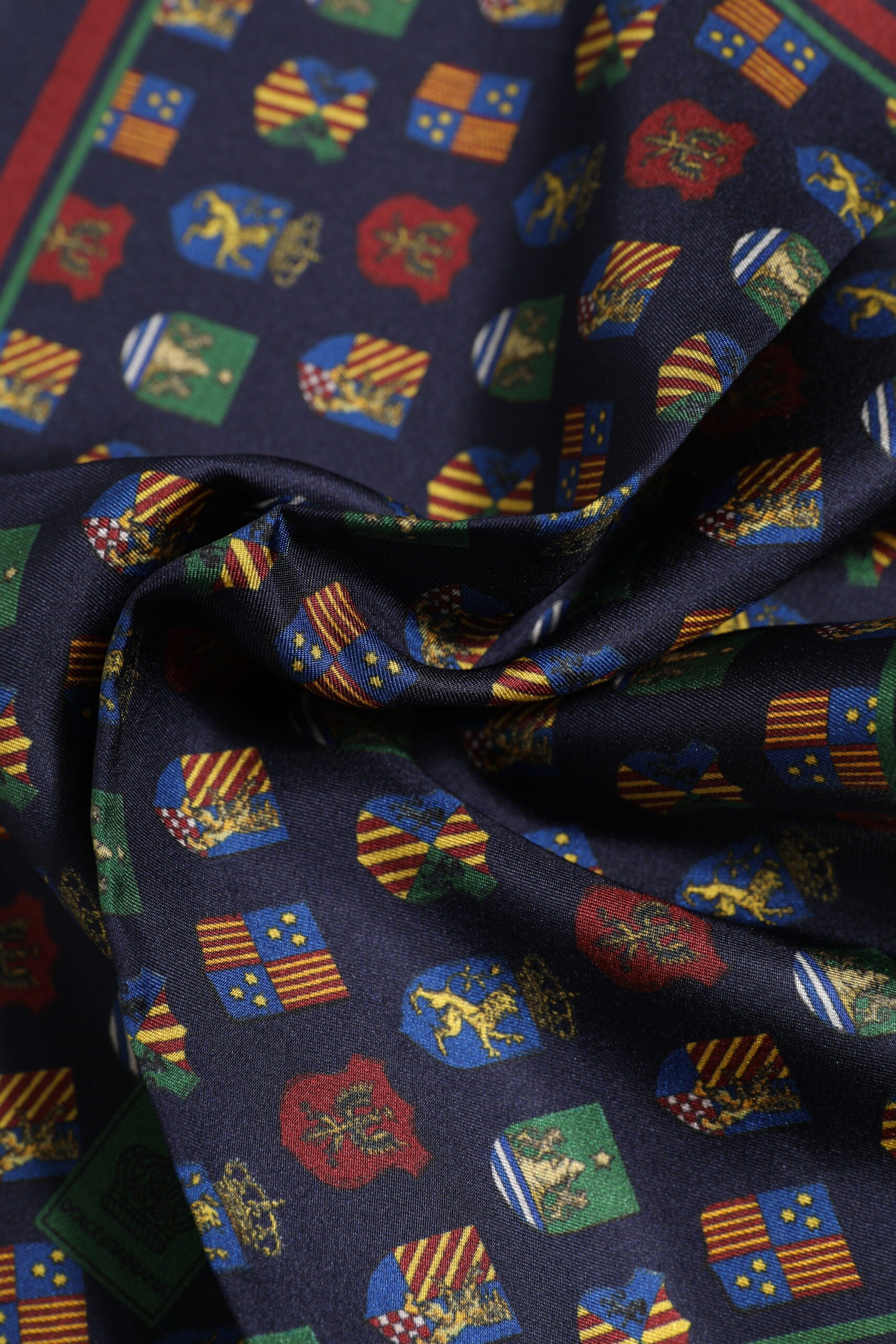 Dolce &amp; Gabbana Multicolor Medals Square Foulard Scarf