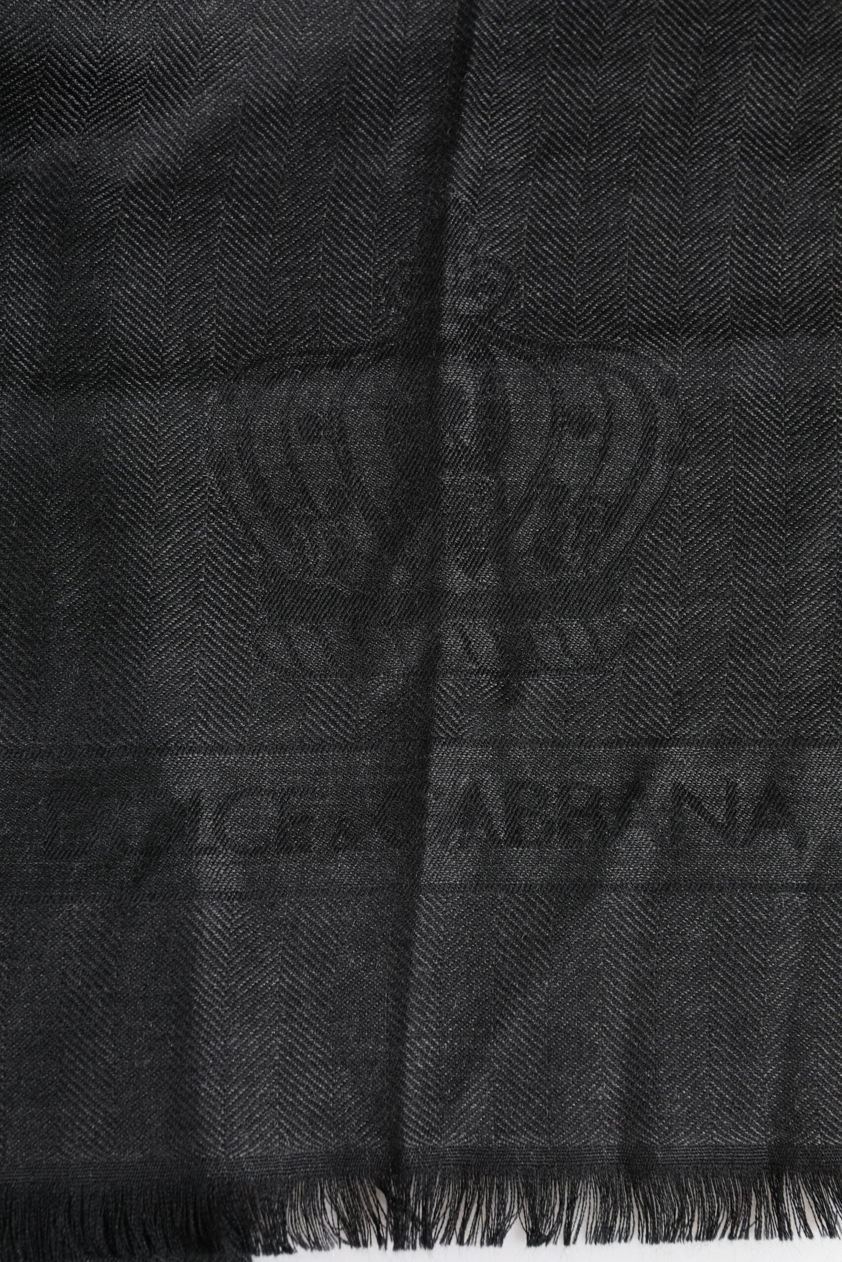 Dolce &amp; Gabbana Dark Gray Cashmere Fringes Neck Warmer Scarf