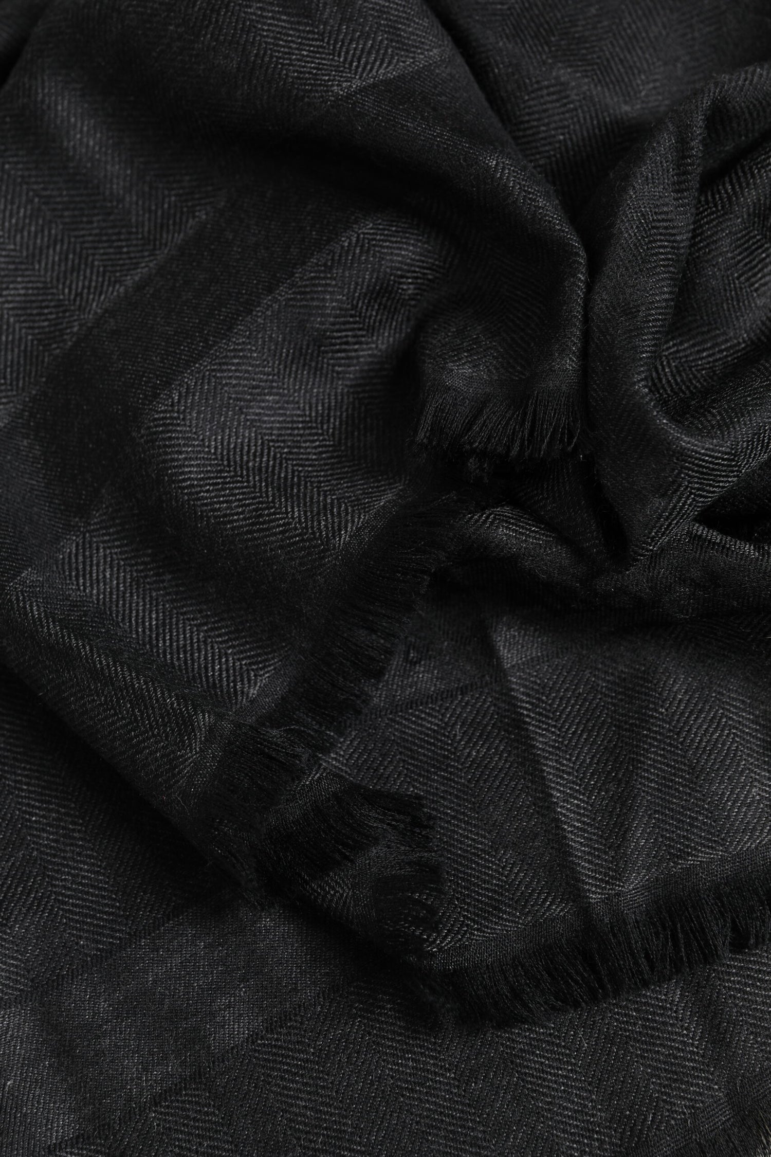 Dolce &amp; Gabbana Dark Gray Cashmere Fringes Neck Warmer Scarf