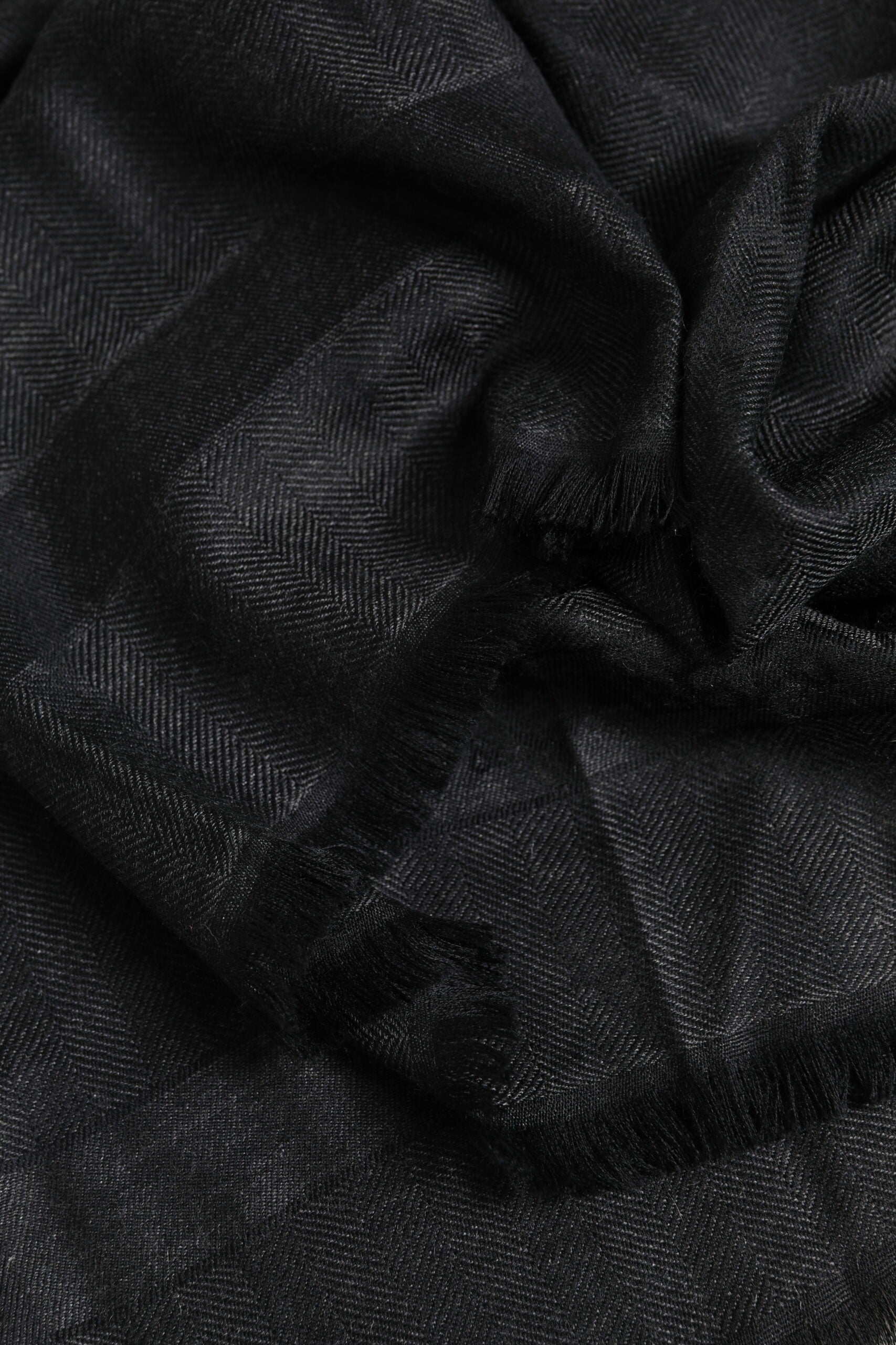 Dolce &amp; Gabbana Dark Gray Cashmere Fringes Neck Warmer Scarf