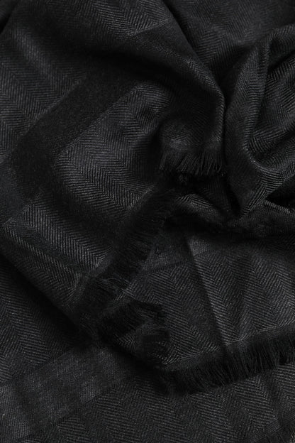 Dolce &amp; Gabbana Dark Gray Cashmere Fringes Neck Warmer Scarf