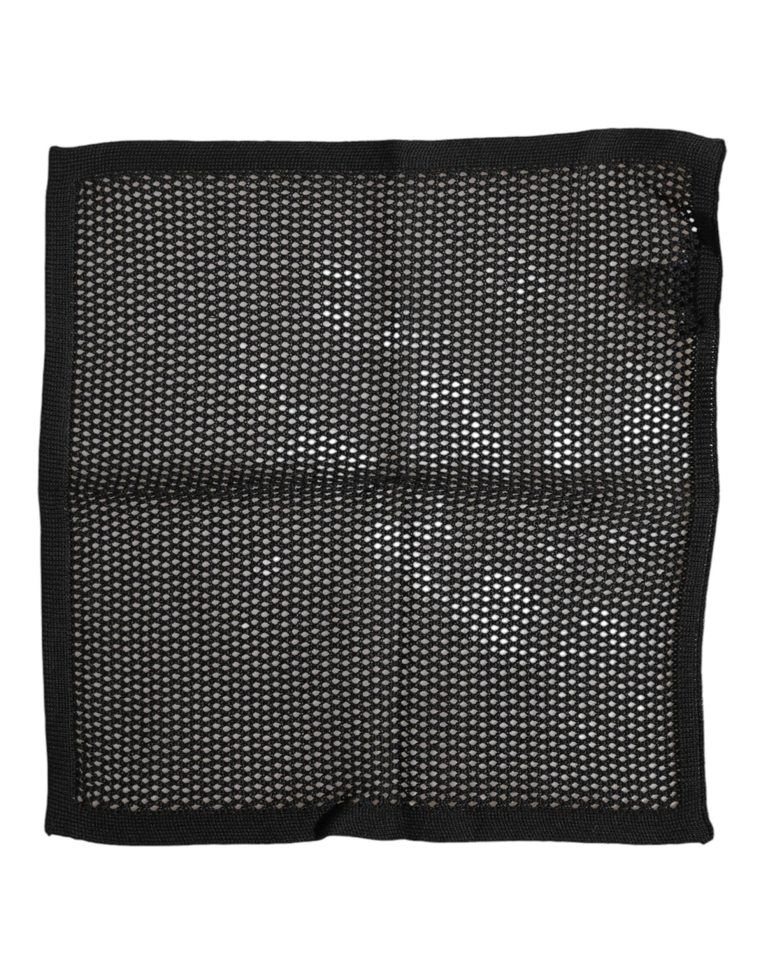 Dolce &amp; Gabbana Black Patterned Cotton Square Foulard Scarf