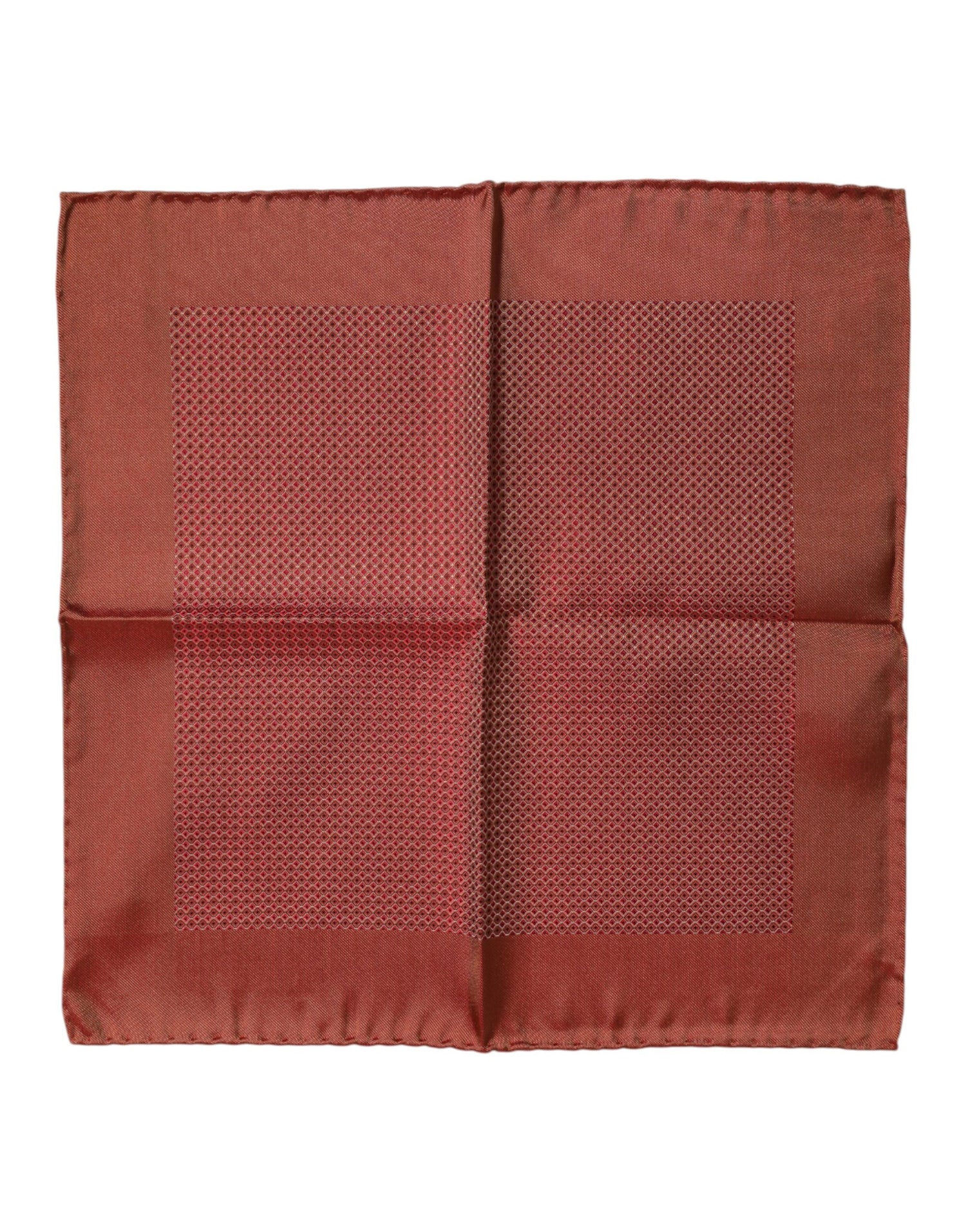 Dolce &amp; Gabbana Orange Silk Square Men Foulard Scarf
