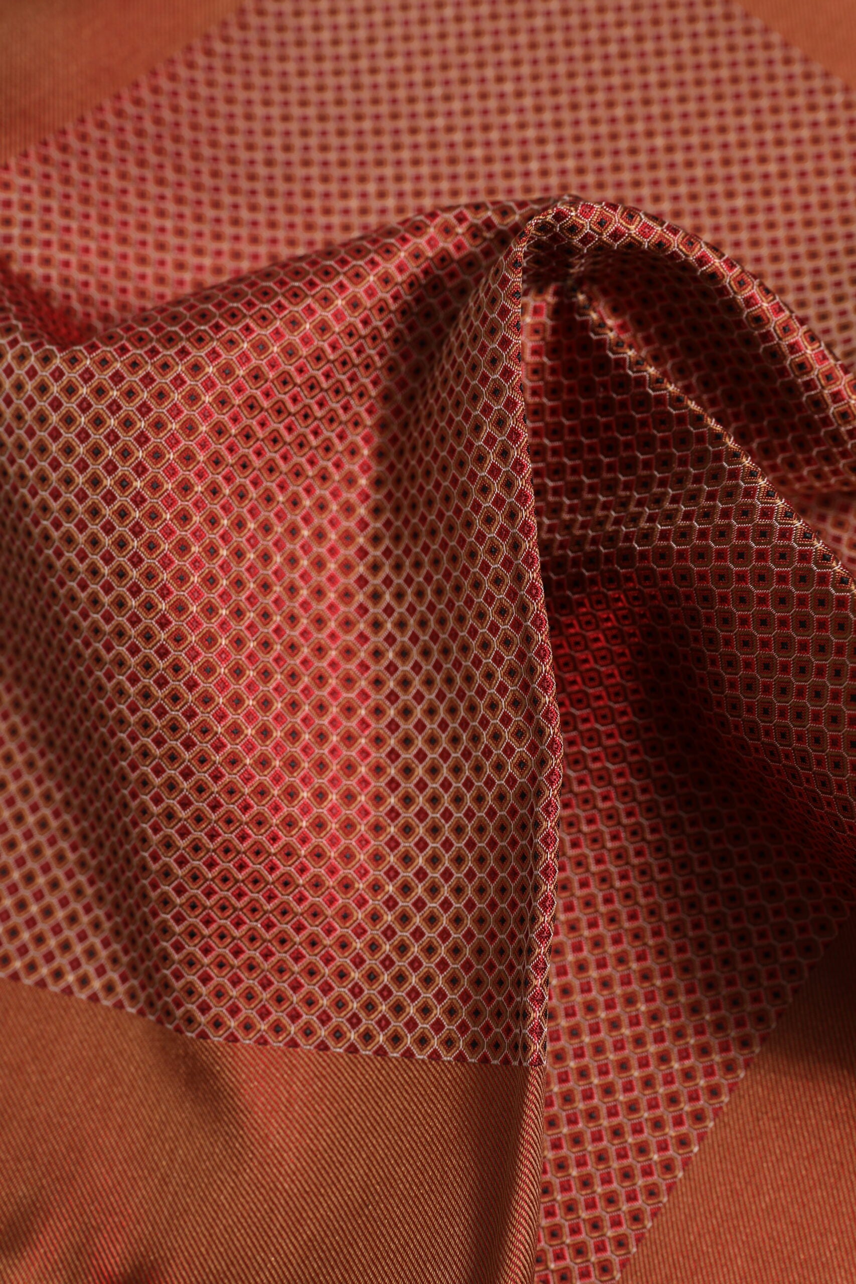 Dolce &amp; Gabbana Orange Silk Square Men Foulard Scarf