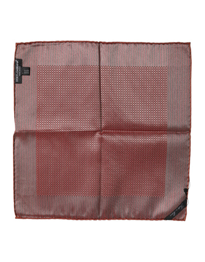 Dolce &amp; Gabbana Orange Silk Square Men Foulard Scarf