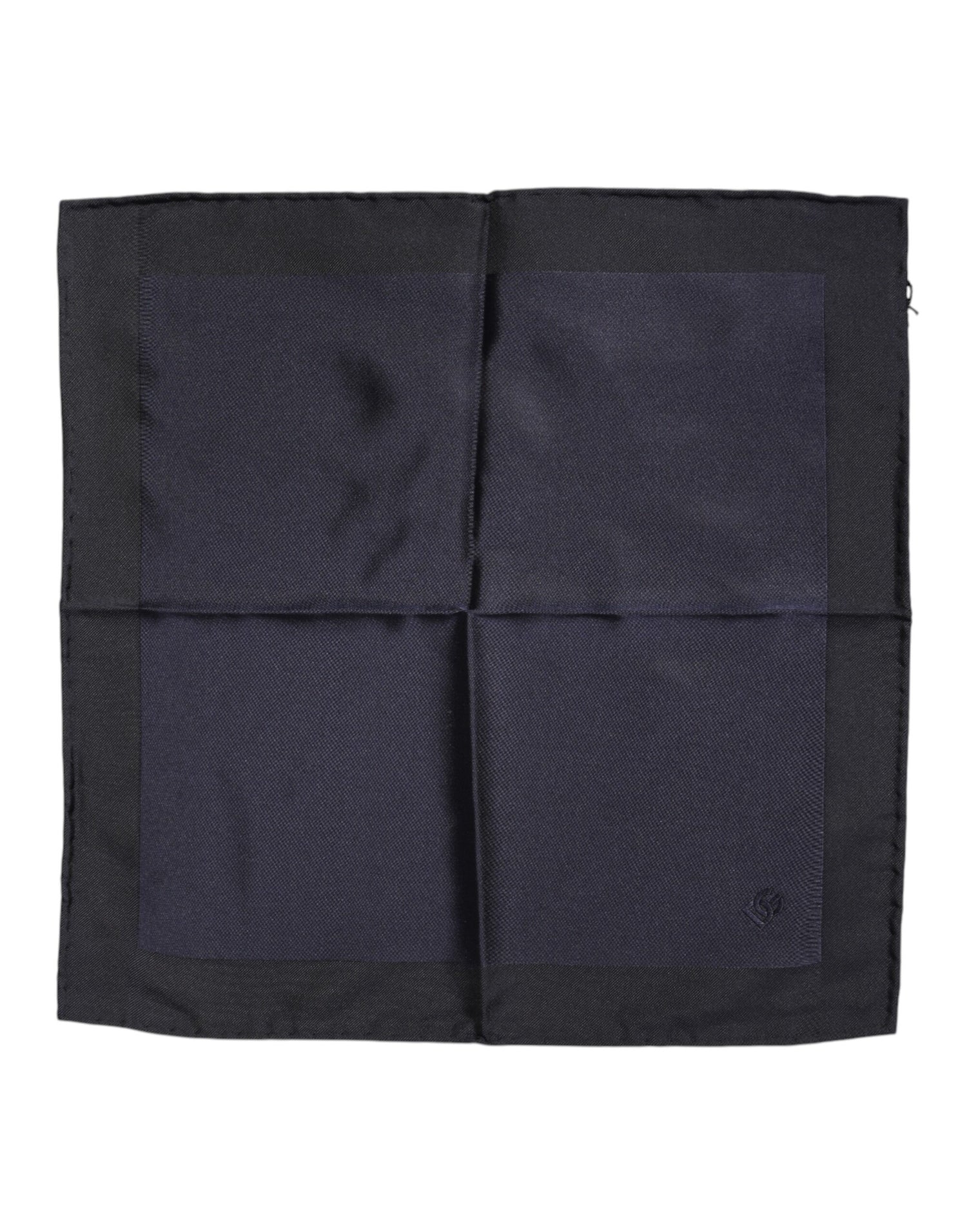 Dolce &amp; Gabbana Dark Blue Silk Square Men Foulard Scarf