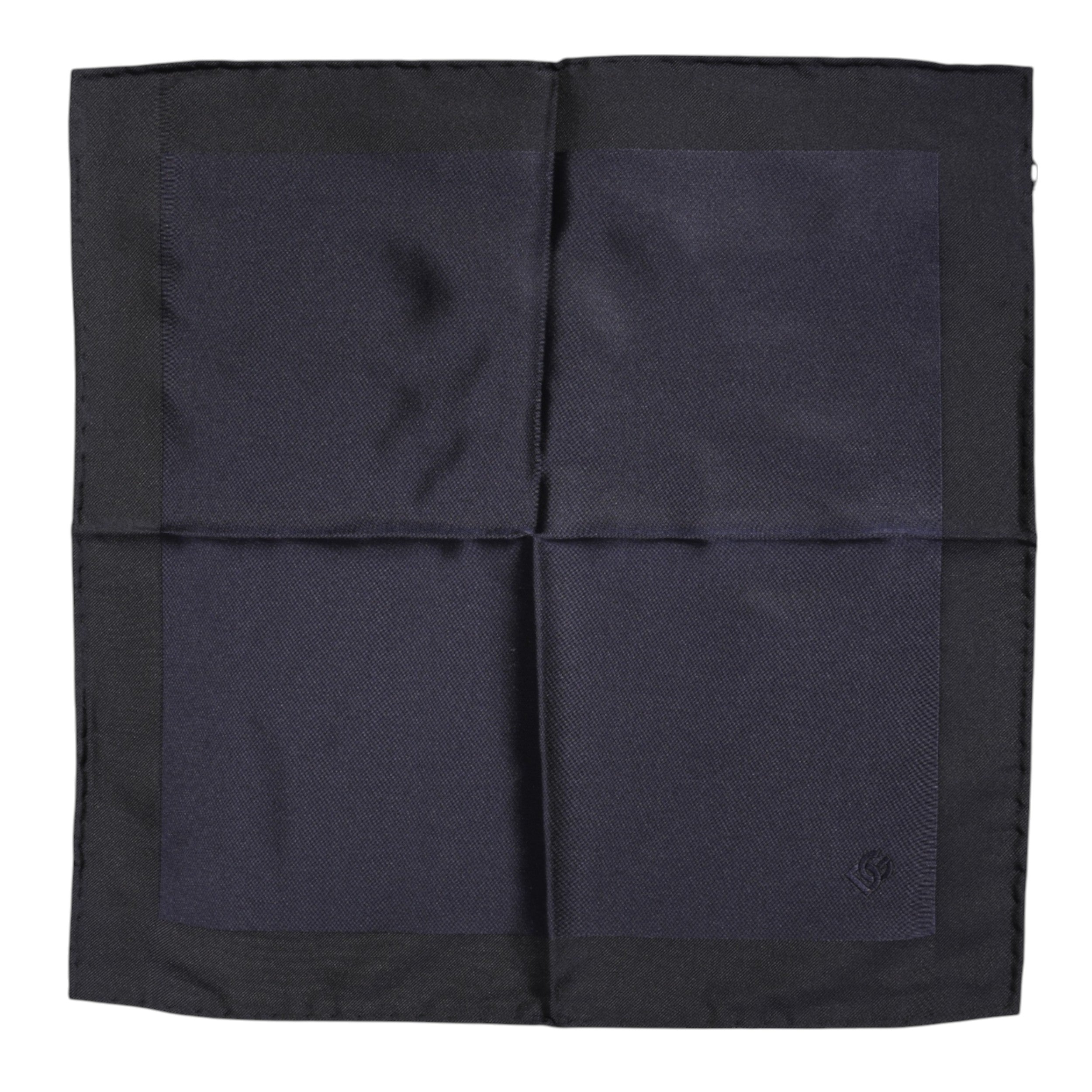 Dolce &amp; Gabbana Dark Blue Silk Square Men Foulard Scarf