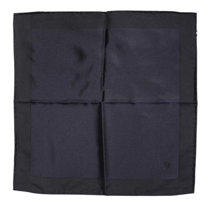 Dolce &amp; Gabbana Dark Blue Silk Square Men Foulard Scarf