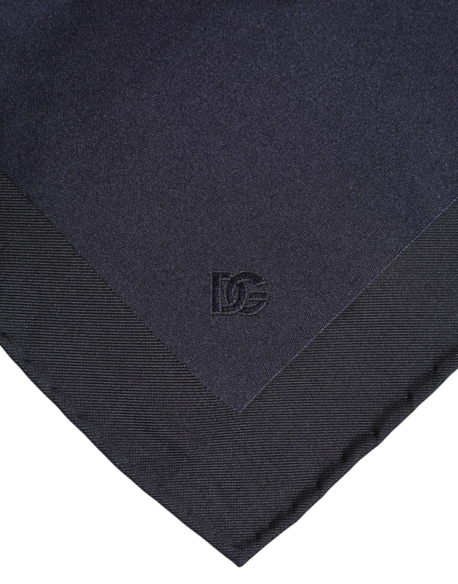 Dolce &amp; Gabbana Dark Blue Silk Square Men Foulard Scarf