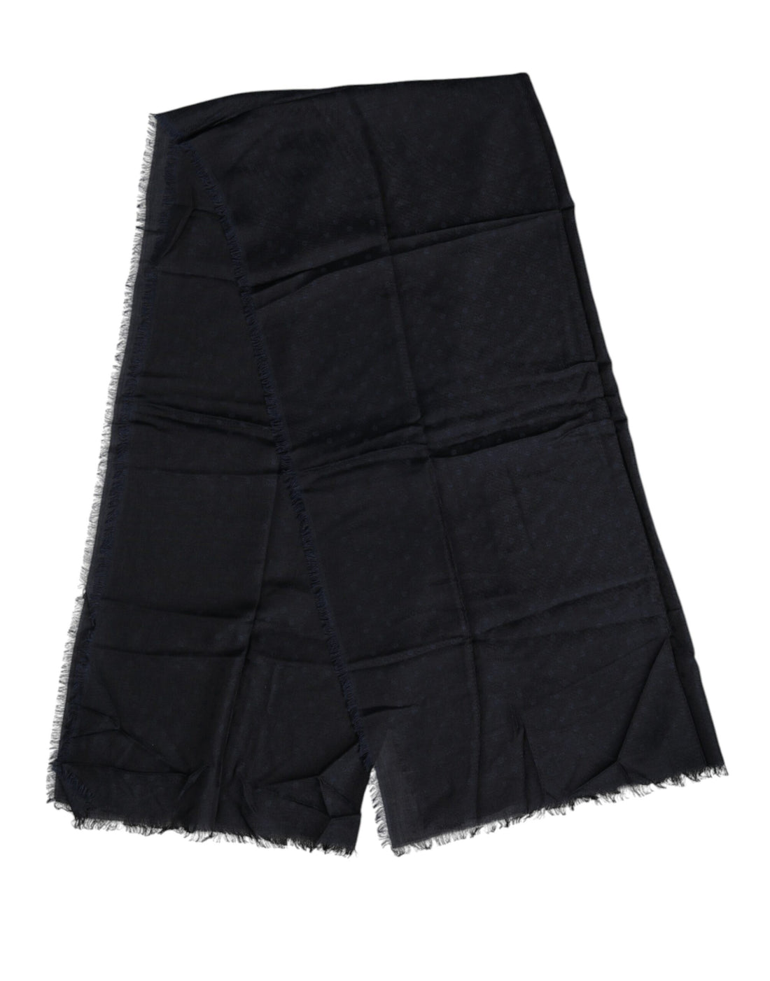 Dolce &amp; Gabbana Black Viscose Fringes Neck Warmer Scarf