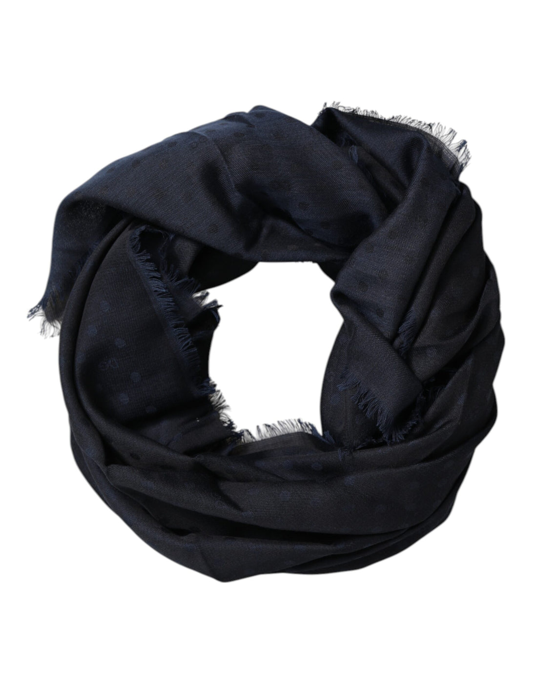 Dolce &amp; Gabbana Black Viscose Fringes Neck Warmer Scarf