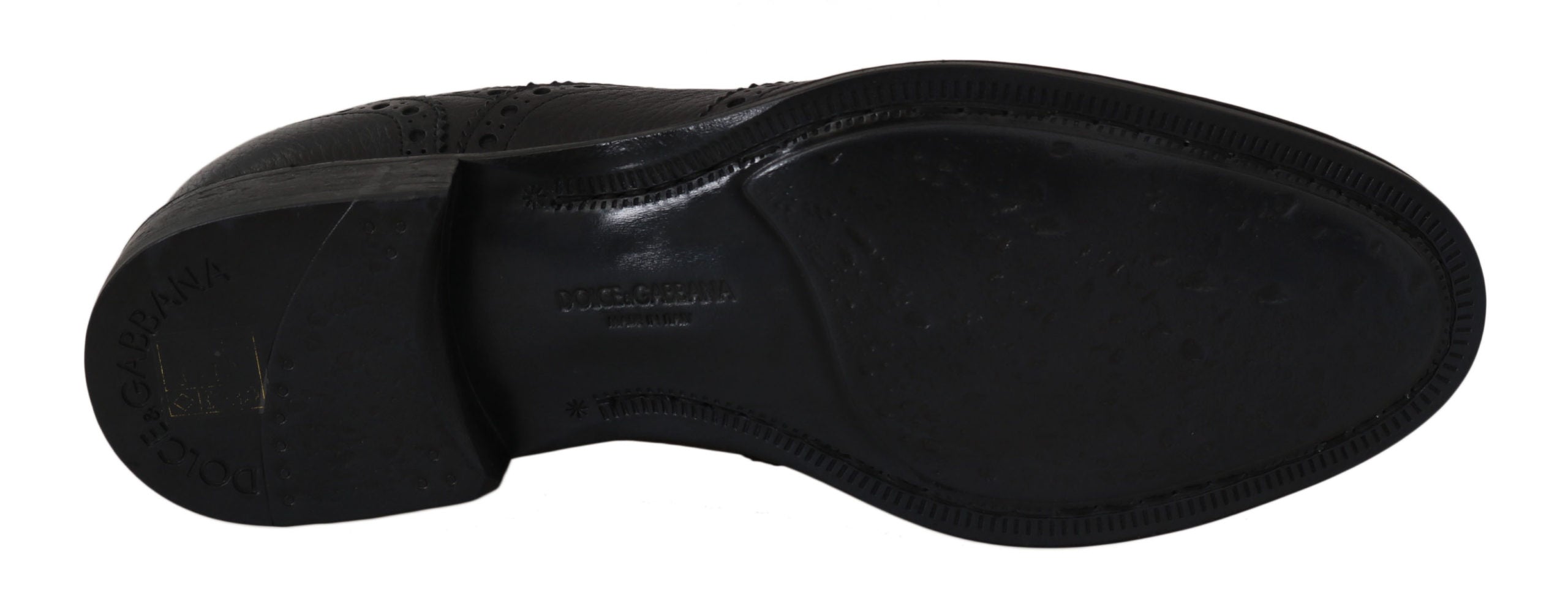 Dolce &amp; Gabbana Blue Leather Wingtip Oxford Dress  Shoes