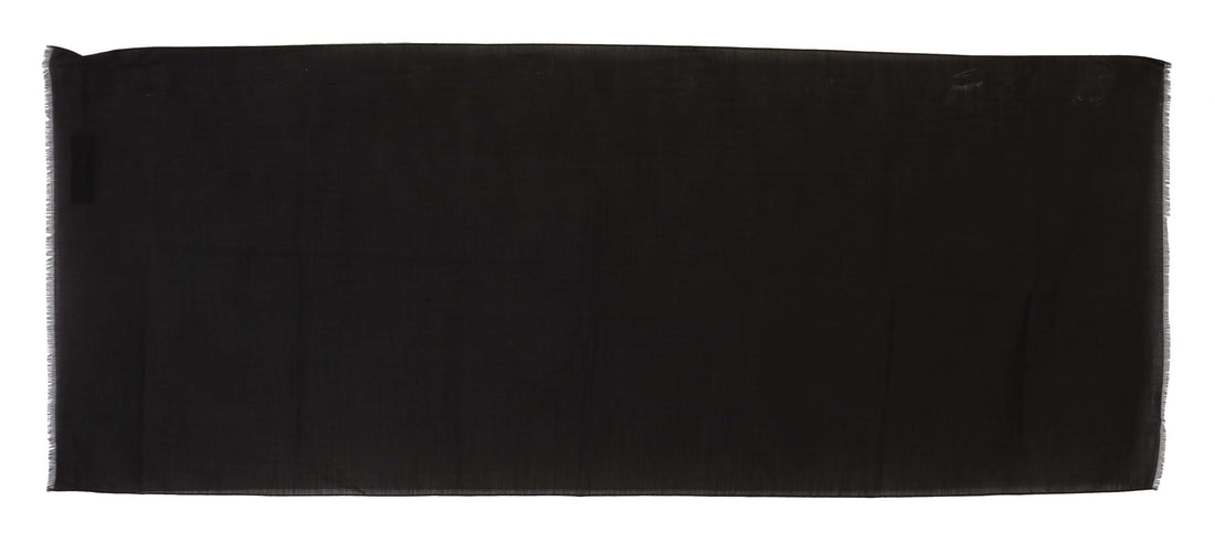 Dolce &amp; Gabbana Brown Virgin Wool Striped Pattern Wrap Scarf