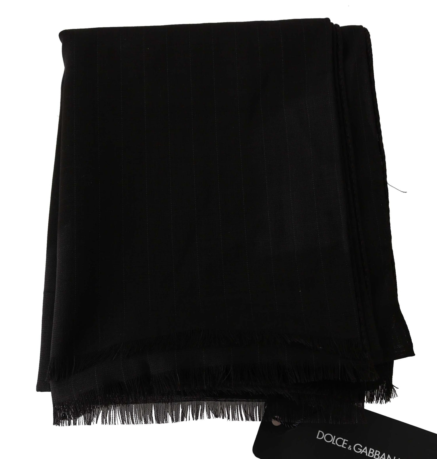 Dolce &amp;amp; Gabbana Brun Randig Omlotthalsduk i Virgin Wool