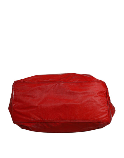 Dolce &amp; Gabbana Red Nylon Hand Shoulder Duffel Travel Bag