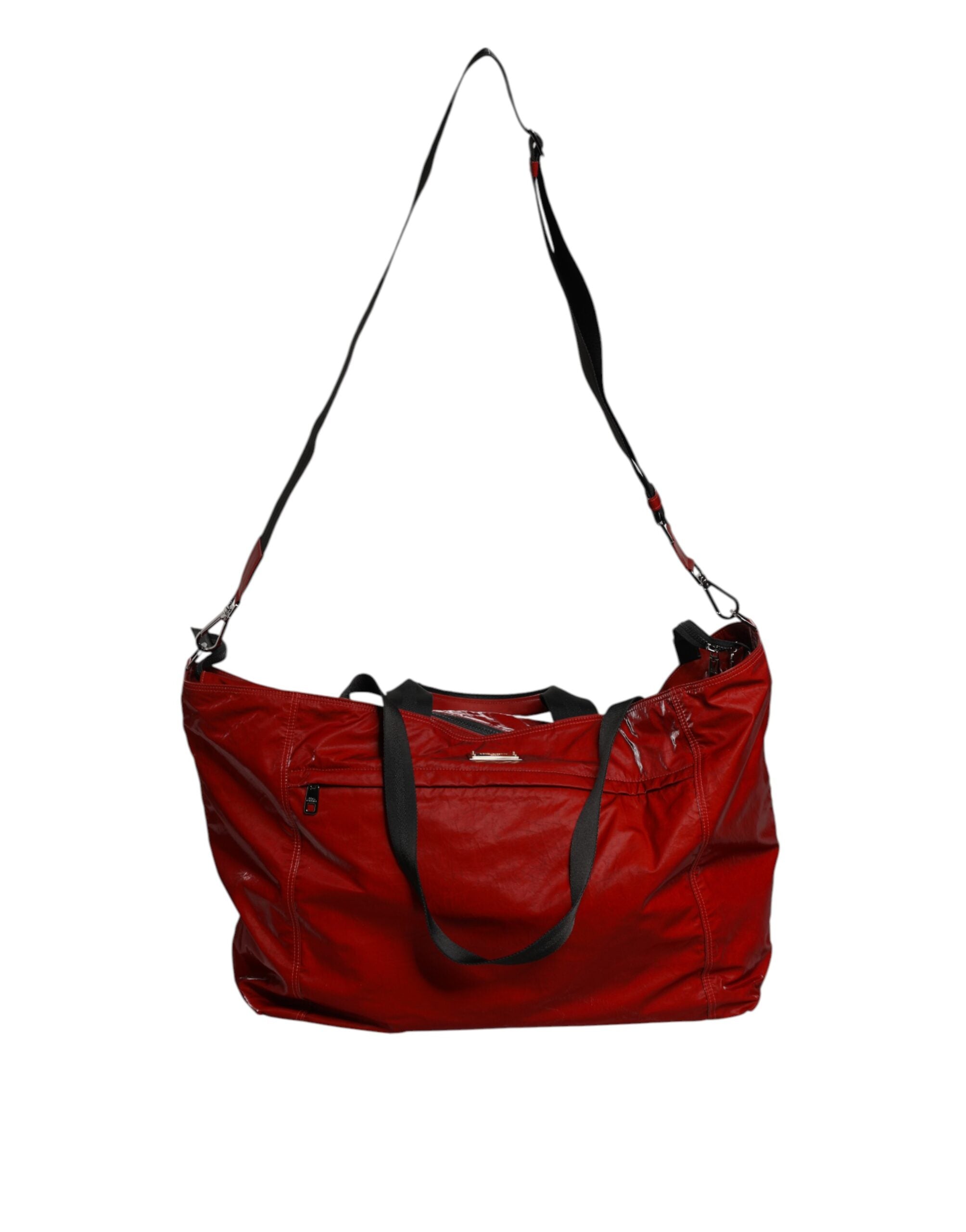 Dolce &amp; Gabbana Red Nylon Hand Shoulder Duffel Travel Bag