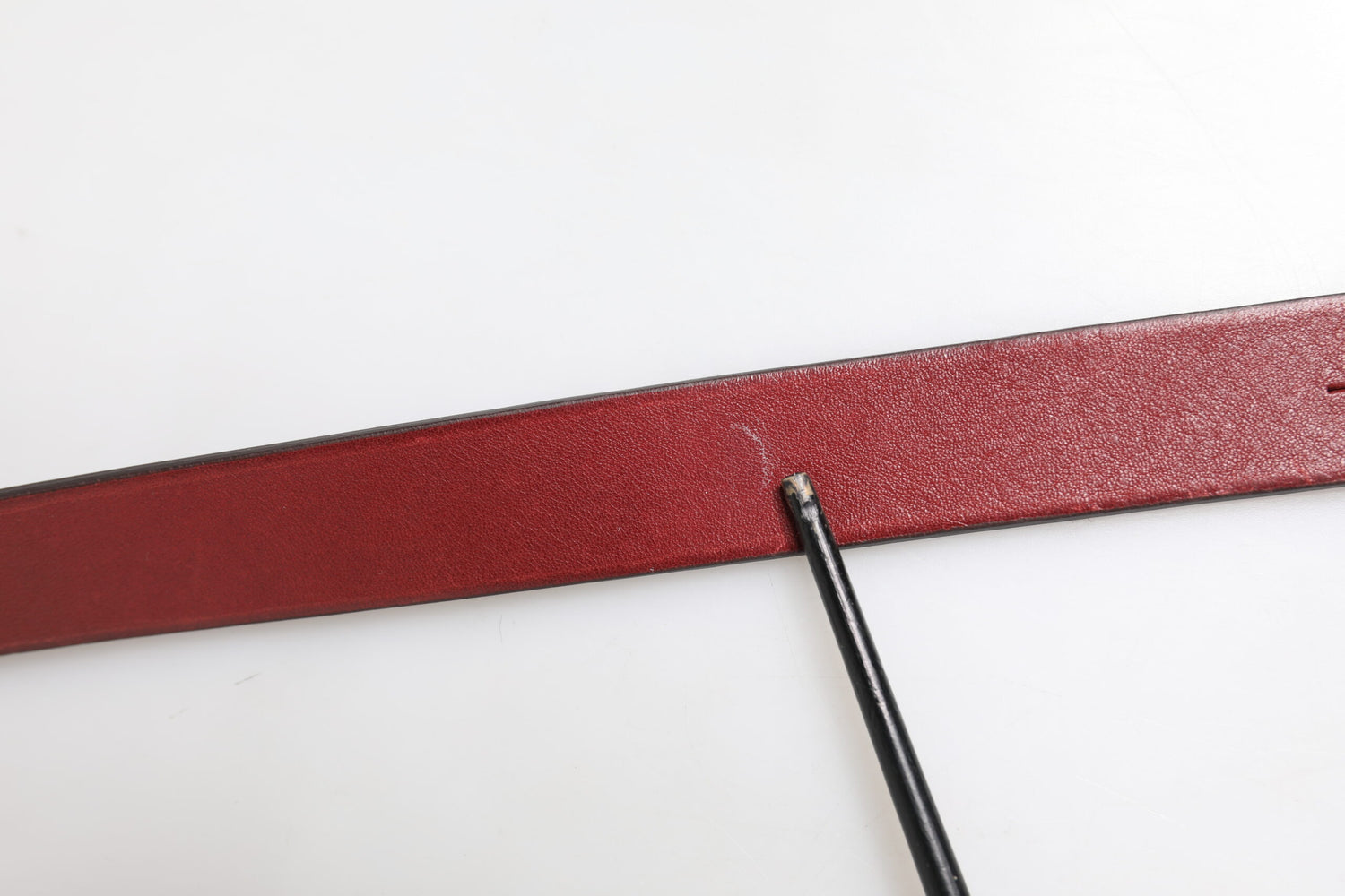 Dolce &amp; Gabbana Maroon Classic Leather Metal Logo Buckle Belt