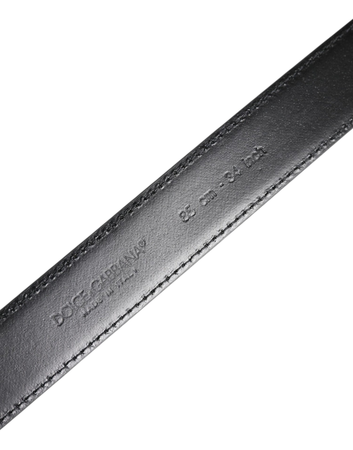 Dolce &amp; Gabbana Black Classic Leather Metal Buckle Belt
