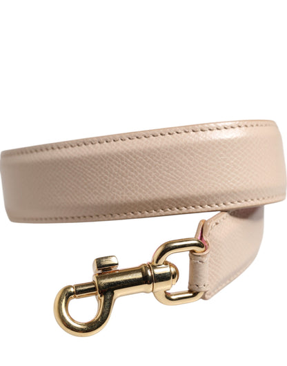 Dolce &amp; Gabbana Beige Pink Leather Handbag Accessory Shoulder Strap