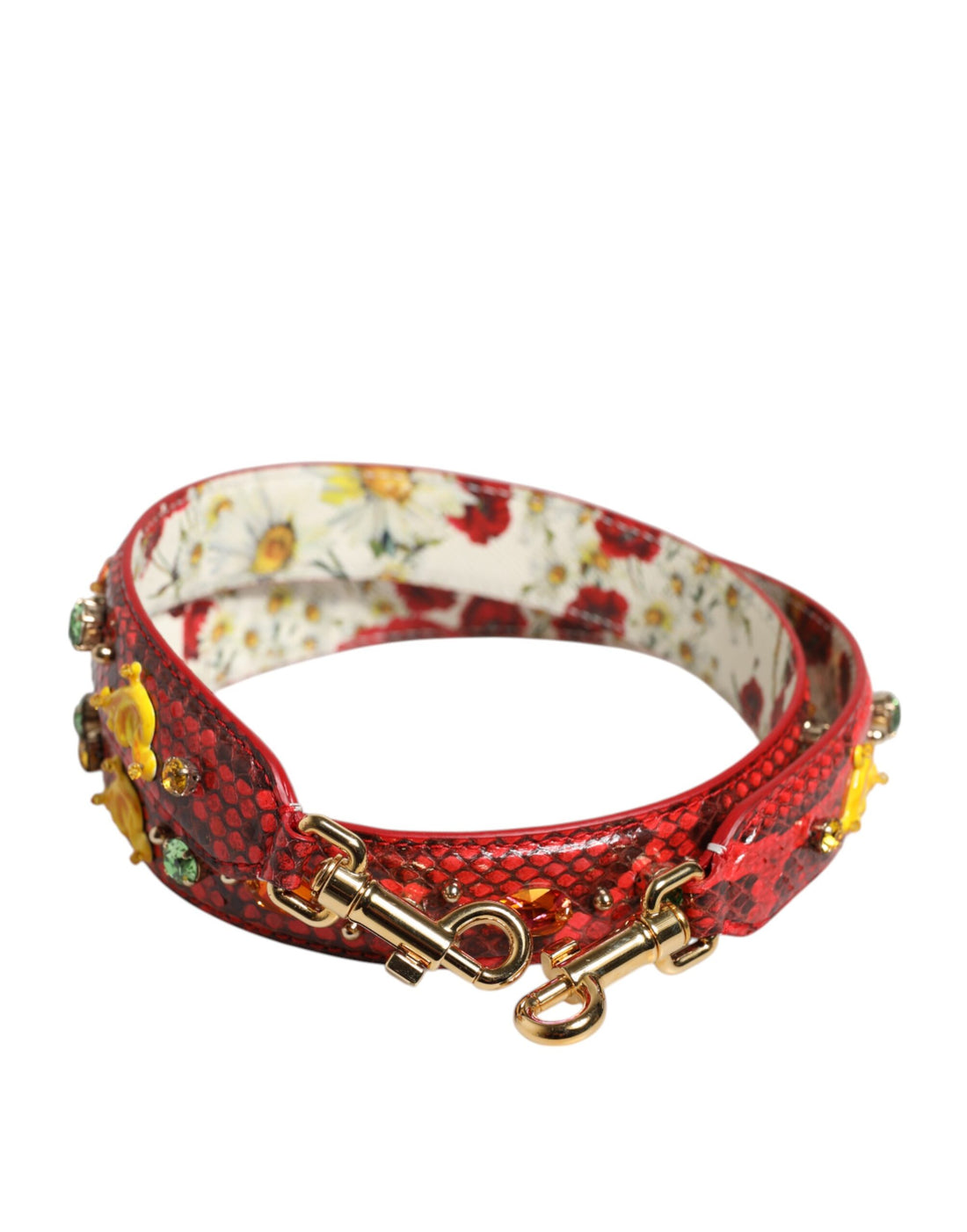Dolce &amp;amp; Gabbana flerfärgad utsmyckad handväska med axelrem