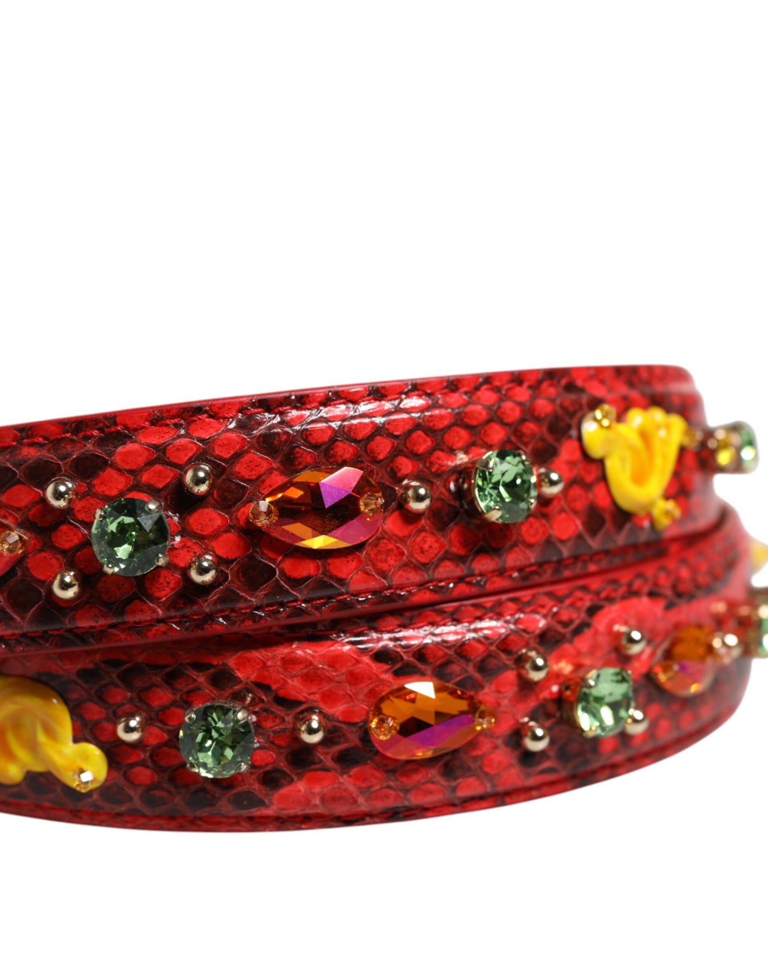 Dolce &amp; Gabbana Multicolor Embellished Handbag Accessory Shoulder Strap