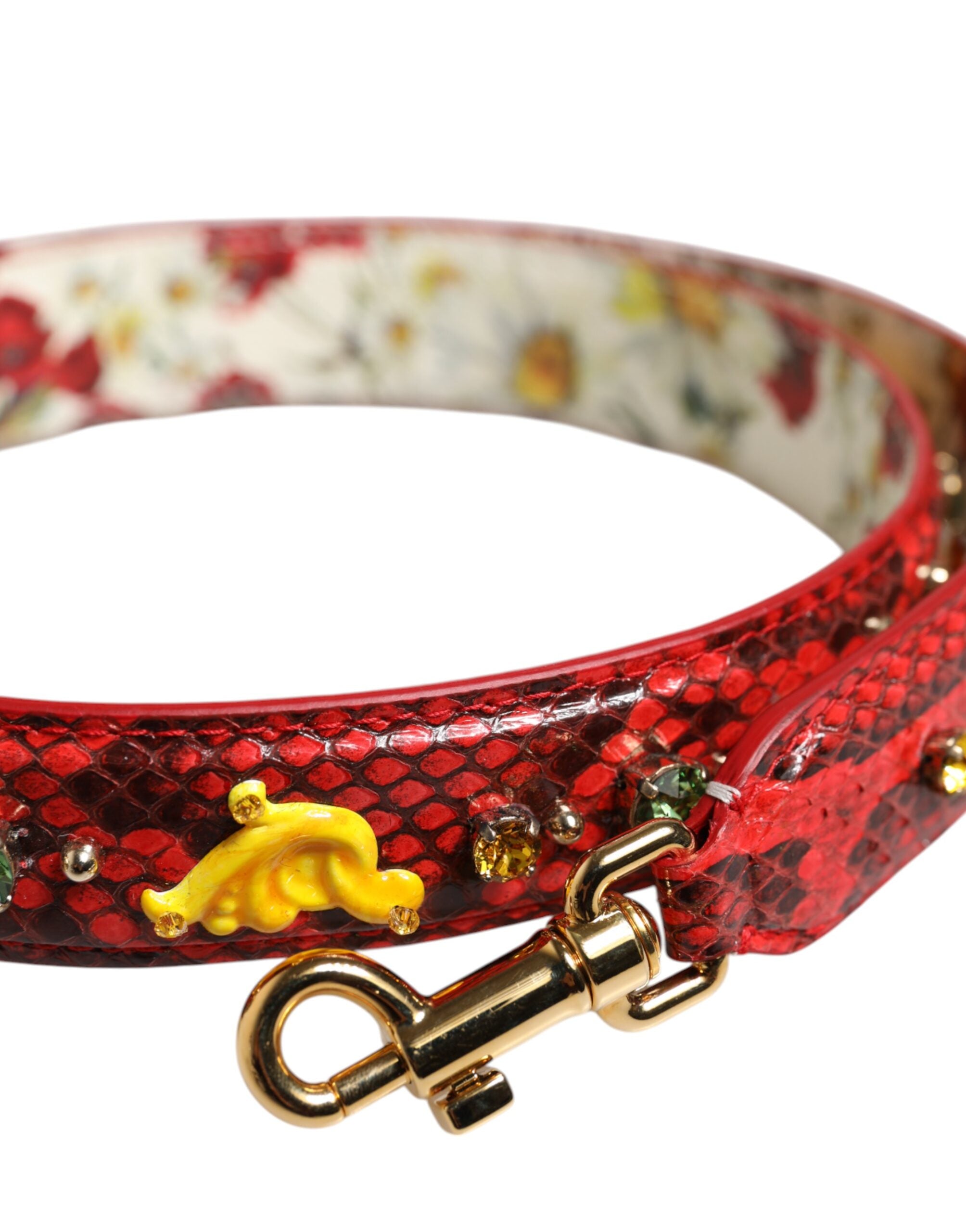 Dolce &amp; Gabbana Multicolor Embellished Handbag Accessory Shoulder Strap