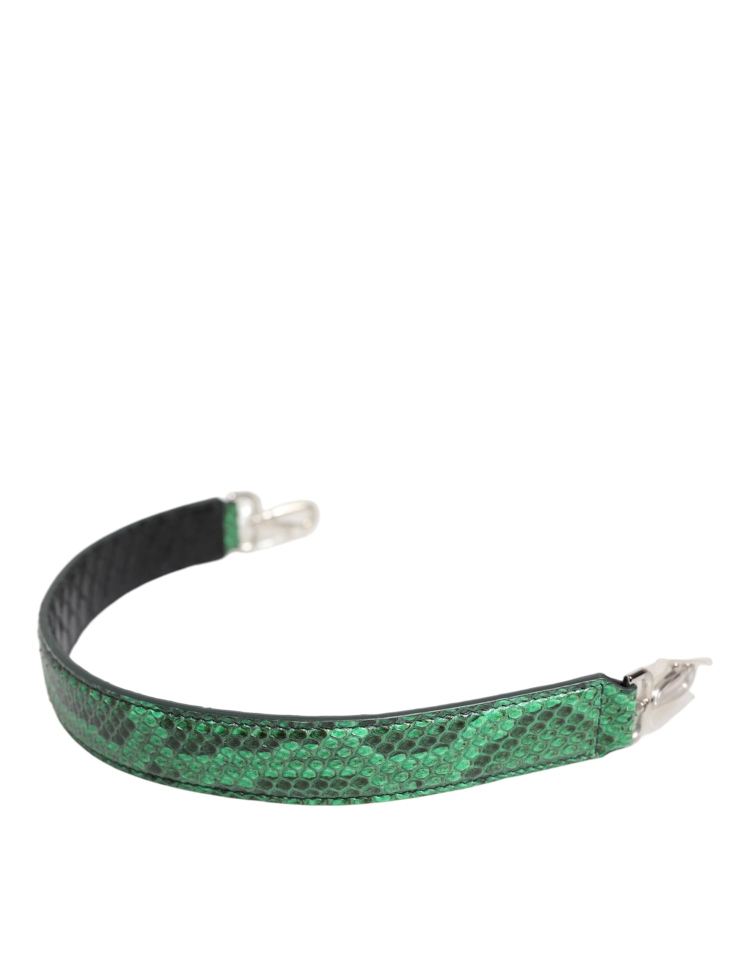Dolce &amp; Gabbana Black Green Exotic Leather Bag Shoulder Strap