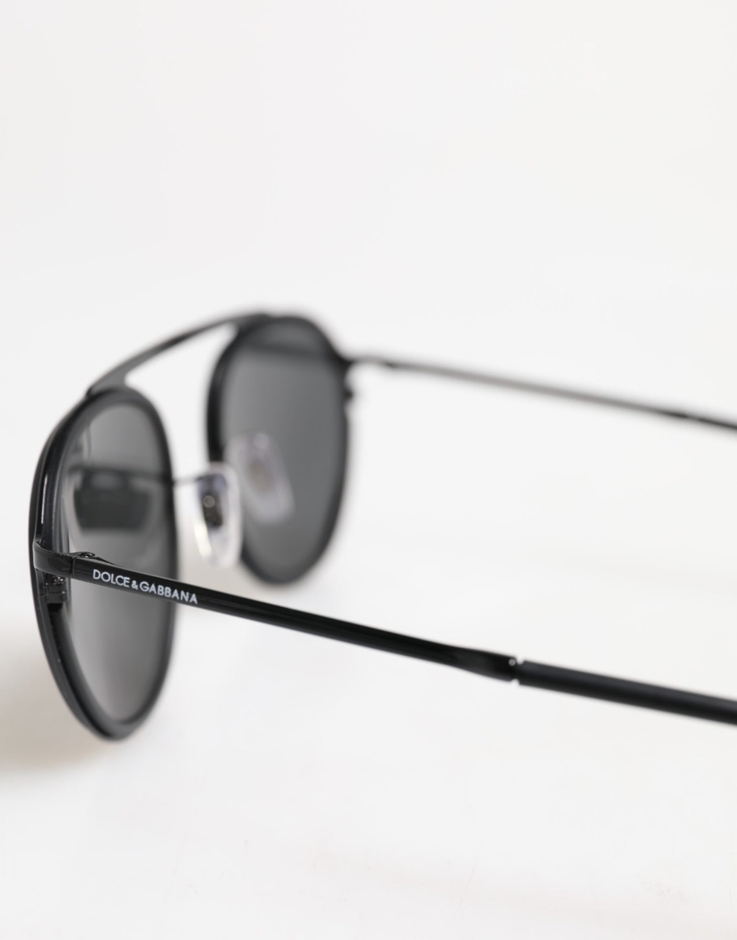 Dolce &amp; Gabbana Matte Black DG2276 Metal Rim Round Shades Sunglasses