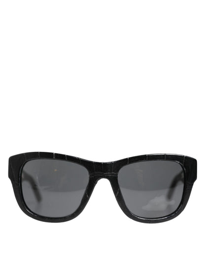 Dolce &amp; Gabbana Black Leather Frame DG4177 Tinted Lens Sunglasses