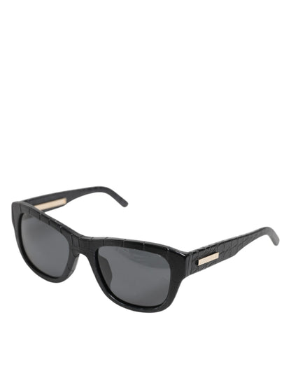 Dolce &amp; Gabbana Black Leather Frame DG4177 Tinted Lens Sunglasses