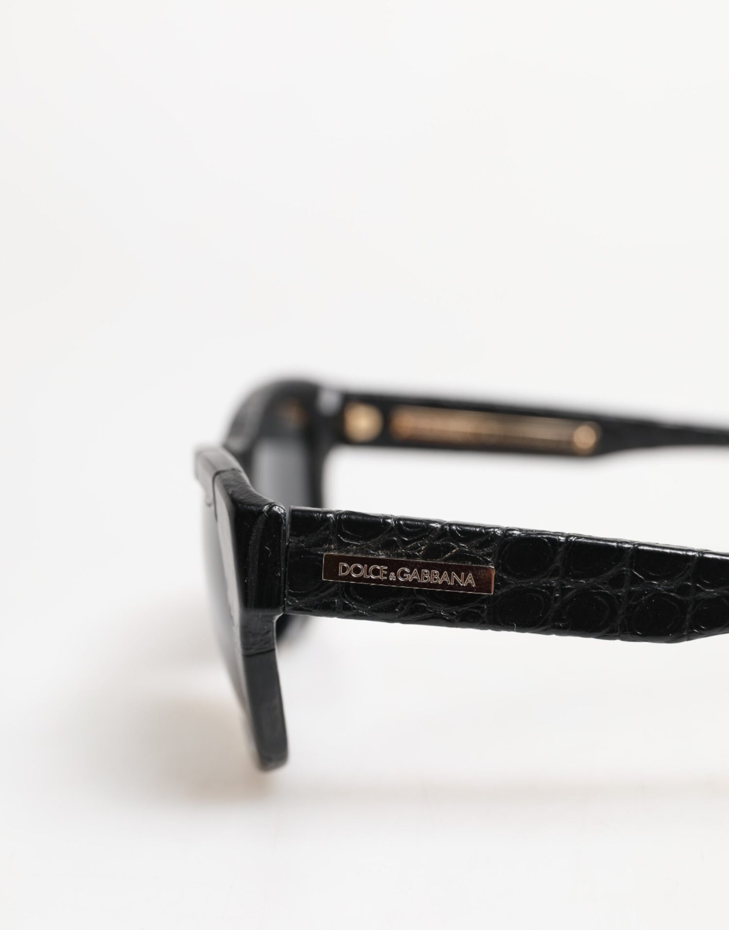 Dolce &amp; Gabbana Black Leather Frame DG4177 Tinted Lens Sunglasses