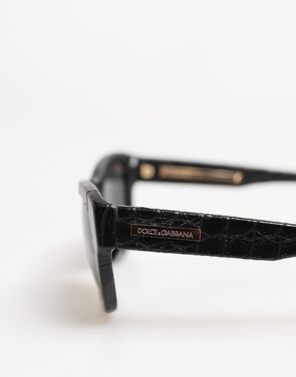 Dolce &amp; Gabbana Black Leather Frame DG4177 Tinted Lens Sunglasses