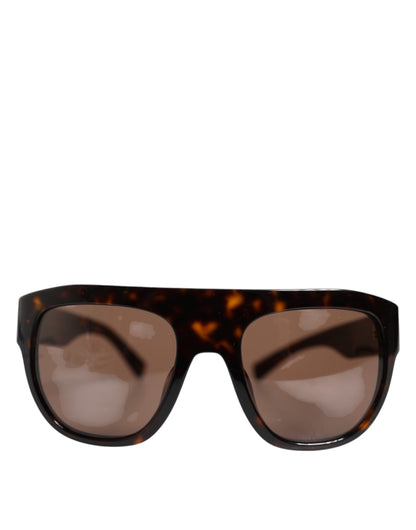 Dolce &amp; Gabbana Dark Brown Havana DG4398F Square Frame Eyewear Sunglasses