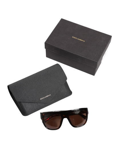 Dolce &amp; Gabbana Dark Brown Havana DG4398F Square Frame Eyewear Sunglasses