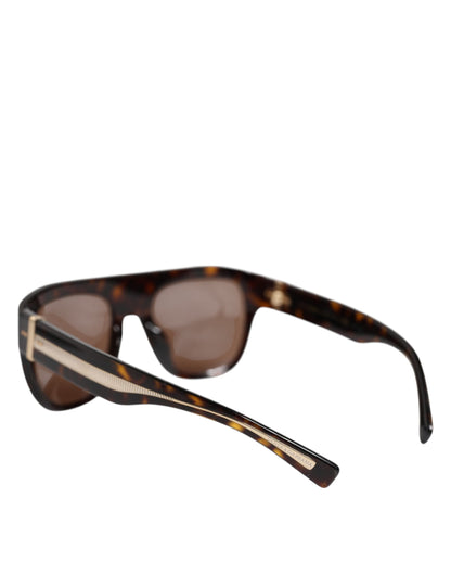 Dolce &amp; Gabbana Dark Brown Havana DG4398F Square Frame Eyewear Sunglasses