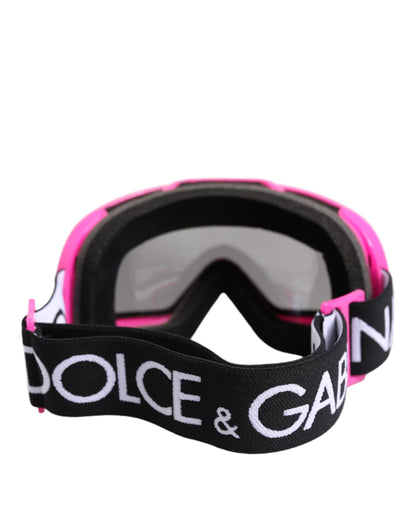Dolce &amp; Gabbana Fuchsia Pink Logo Ski Goggles DG6182 Mask Sunglasses