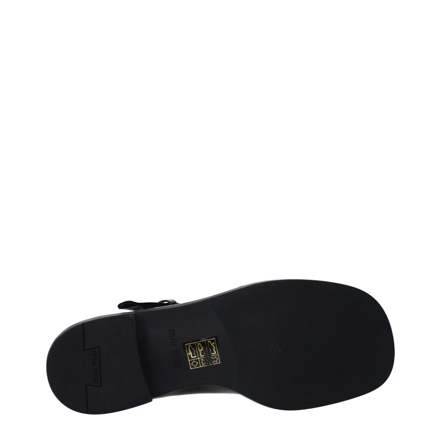 Miu Miu svarta slip-on loafers i läder