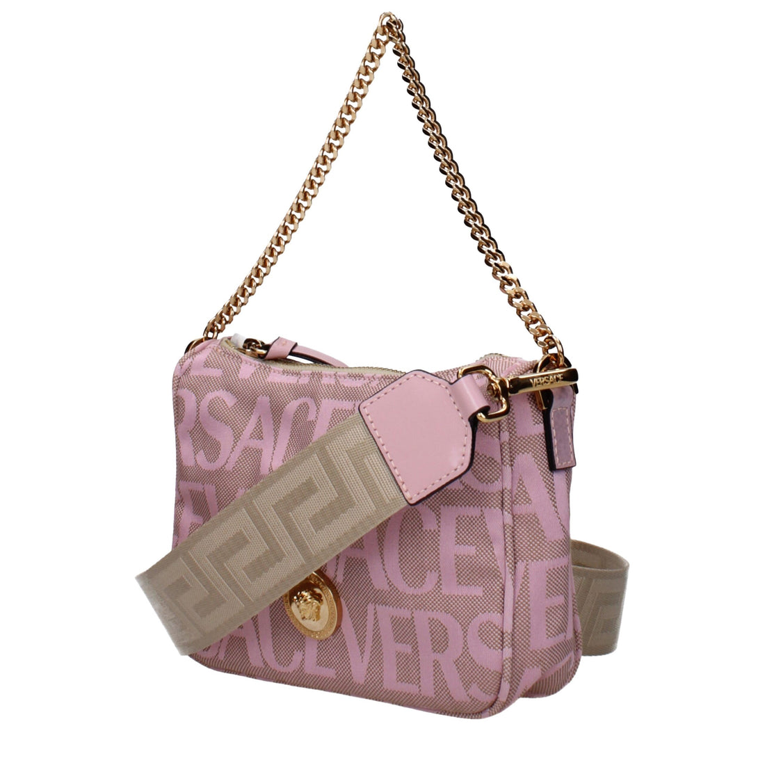 Versace Rosa Tygväskor