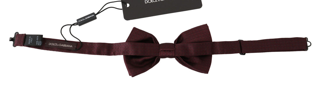 Dolce &amp; Gabbana Silk Polka Dot Adjustable Neck Bow Tie Papillon