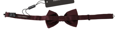 Dolce &amp; Gabbana Silk Polka Dot Adjustable Neck Bow Tie Papillon