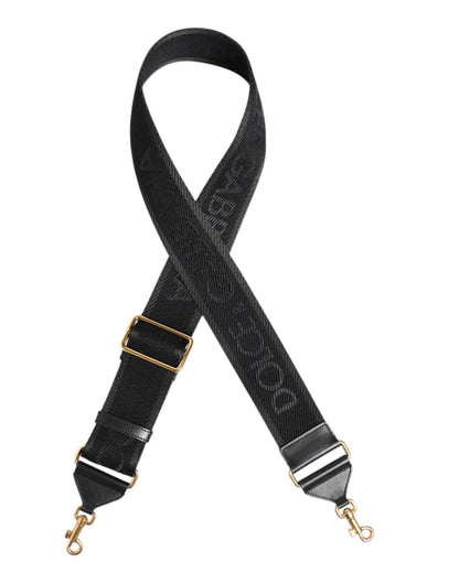 Dolce &amp; Gabbana Black Solid Viscose Bag Shoulder Strap
