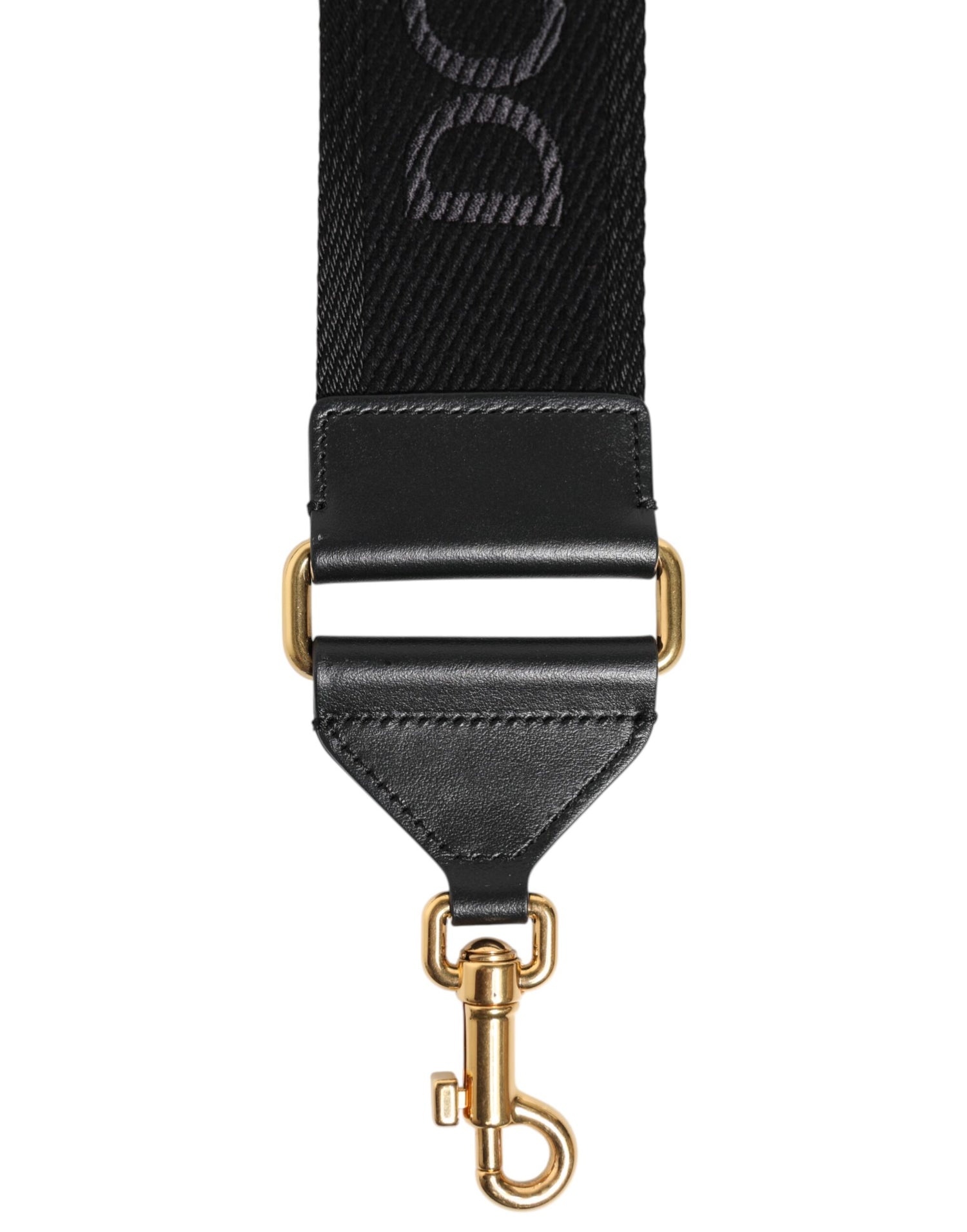 Dolce &amp; Gabbana Black Solid Viscose Bag Shoulder Strap